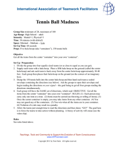 Tennis Ball Madness - International Association of Teamwork
