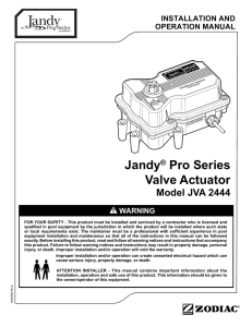Jandy® Pro Series Valve Actuator