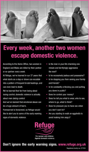 Every week, another two women escape domestic violence.