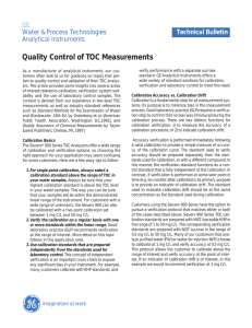 Quality Control of TOC Measurements