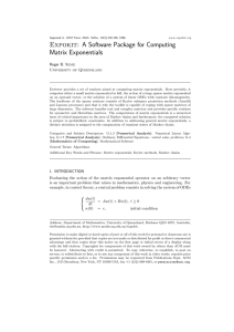 Expokit: A Software Package for Computing Matrix Exponentials