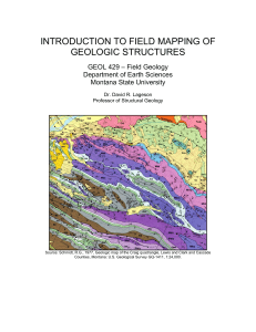 introduction to field mapping of geologic structures