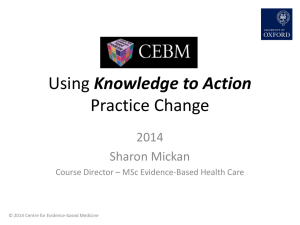 Using knowledge to action practice change