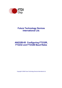 AN232B-05 Configuring FT232R, FT2232 and FT232B Baud Rates