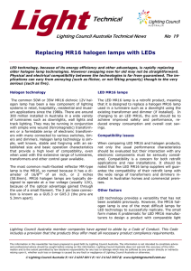 Replacing MR16 halogen lamps with LEDs