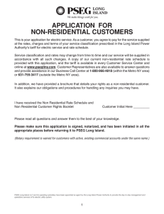 application for non-residential customers