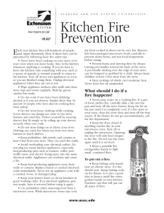 Kitchen Fire Prevention - Alabama Cooperative Extension System
