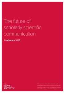The future of scholarly scientific communication