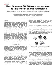 The influence of package parasitics