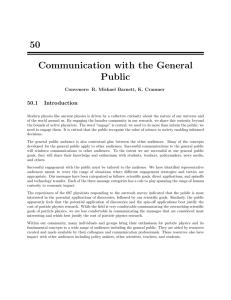 Communication with the General Public