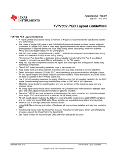 TVP7002 PCB Layout Guidelines