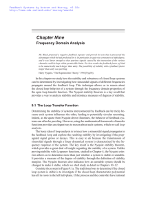 Chapter Nine - Control and Dynamical Systems