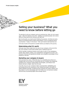 Selling your business? The decision to sell your company can