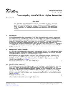 Oversampling the ADC12 for Higher Resolution
