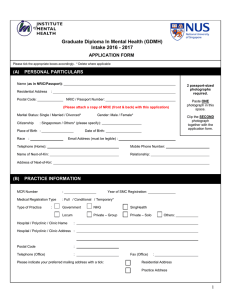 GDMH Application Form - Institute of Mental Health