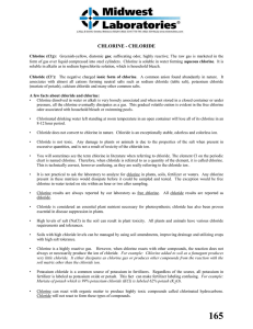 Chlorine Chloride - Midwest Laboratories