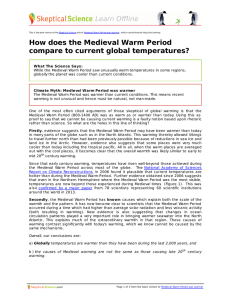 How does the Medieval Warm Period compare