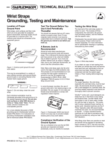 Wrist Straps Grounding, Testing and Maintenance