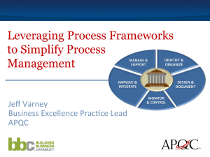 Leveraging Process Frameworks to Simplify Process