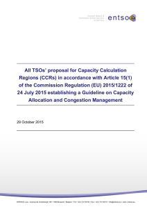 All TSOs` proposal for Capacity Calculation Regions (CCRs) - entso-e