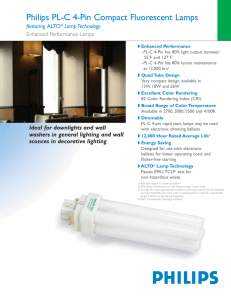 Philips PL-C 4-Pin Compact Fluorescent Lamps