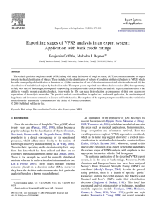 Expositing stages of VPRS analysis in an expert system: Application