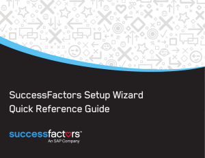 SuccessFactors Setup Wizard Quick Reference Guide