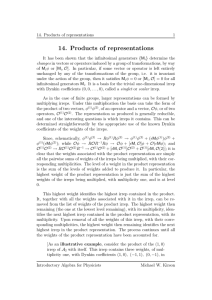14. Products of representations