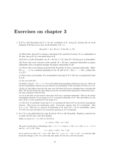 Exercises on chapter 3