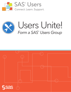 Form a SAS® Users Group