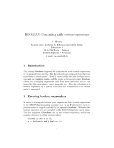 Computing with boolean expressions