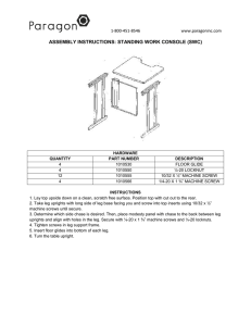 ASSEMBLY INSTRUCTIONS: STANDING WORK CONSOLE (SWC)