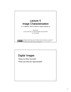 Lecture 5 Image Characterization Digital Images