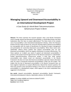 Managing Upward and Downward Accountability in an International