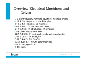 Overview Electrical Machines and Drives