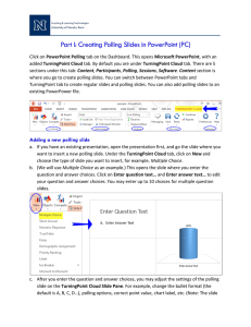 Part I: Creating Polling Slides in PowerPoint (PC)