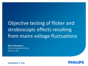 Objective testing of flicker and stroboscopic effects resulting from