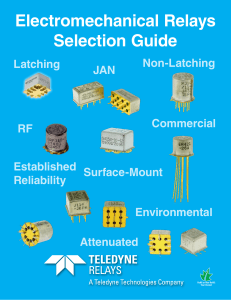 Electromechanical Relays Selection Guide
