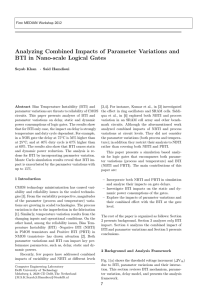 Analyzing Combined Impacts of Parameter Variations