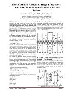Simulation and Analysis of Single Phase Seven Level Inverter with