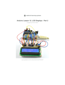 Arduino Lesson 12. LCD Displays - Part 2