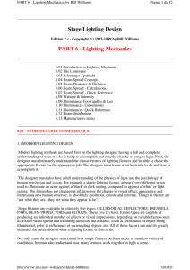 Stage Lighting Design PART 6 - Lighting Mechanics