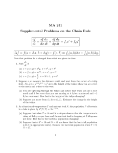 MA 231 Supplemental Problems on the Chain Rule df dt = df dx dx