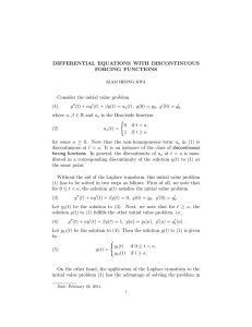 DIFFERENTIAL EQUATIONS WITH DISCONTINUOUS FORCING
