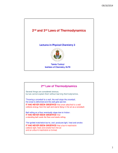 2nd and 3rd Laws of Thermodynamics