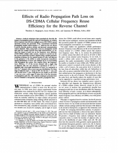 Effects of radio propagation path loss on DS-CDMA