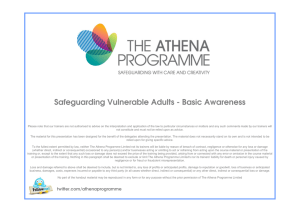 Safeguarding Vulnerable Adults - Basic Awareness