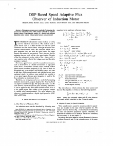 DSP-based speed adaptive flux observer of induction motor