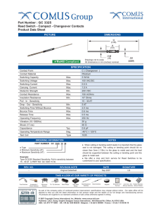 Part Number : GC 3325 Reed Switch - Compact