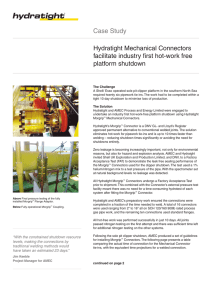 Case Study Hydratight Mechanical Connectors facilitate industry first